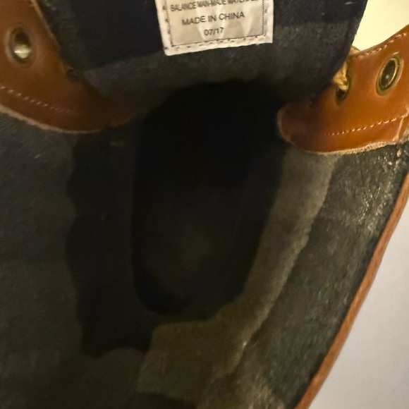 Brown and navy blue duck boots #duckboots women’s size 6 BASS - Picture 3 of 6